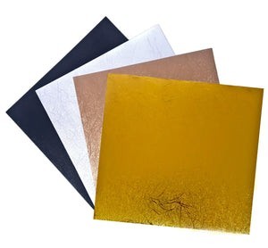 4 viniles Acabado Metálico texturizados color. Oro, Plata, Negro y Rosa oro