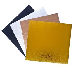 4 viniles Acabado Metálico texturizados color. Oro, Plata, Negro y Rosa oro