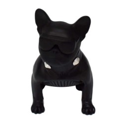 Bocina bluetooth en forma de perro chico con collar y ranuras para sd y usb, variedad de colores / ch-m12