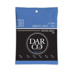 Cuerdas Darco para Guitarra Acústica 12-String Light, 92/8 Phosphor Bronze