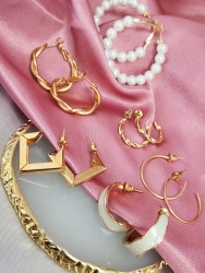 Aretes set 6 pares aleacion C98