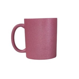 TAZA GLITTER ROSA 11 OZ