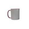 TAZA BLANCA FILO Y ASA ROSA 11 OZ