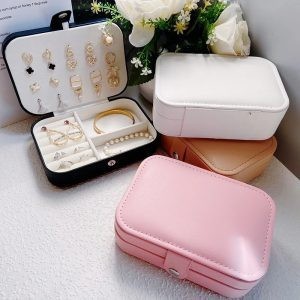 Joyero de Cuero Sintetico Rectangular Interior Franela Suave