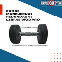 Par de mancuernas redondas 45 Libras Wod Pro,Par de mancuernas redondas 45 Libras Wod Pro