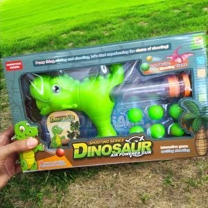 Juguete de Pistola de Aire en forma de Dinosaurio con Pelotas