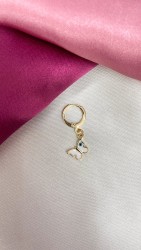 Arete mariposa ojo blanco #Y23 (1 pieza)