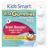 Kids Smart, Kids Smart®, Gomitas Vita, Potenciador del cerebro, Sin azúcar, Para niños de 2 años en adelante, Tutti Frutti, 27 g