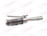 Cepillo 2 in 1 con cerdas de plástico base de metal y pinza para planchar u ondular el cabello recomendado para cabello delgado,