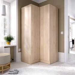 Armario rincón con puertas Essen - Roble