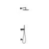 Monomandos de 3 vías Kit de grifo monomando empotrado de 3 vías para ducha Negro Mate