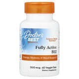 Doctor's Best, Vitamina B12 totalmente activa, 1500 mcg, 60 cápsulas vegetales