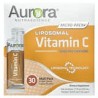 Aurora Nutrascience, Vitamina C liposomal Micro-Pack+, 1000 mg, 30 sobres de una porción individual con contenido líquido, 7 ml 