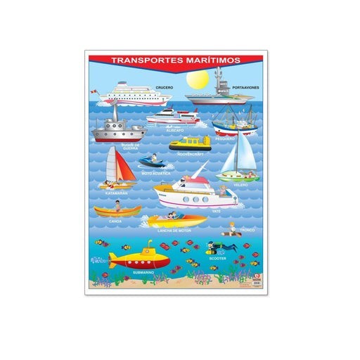 Póster Transportes Marítimos
