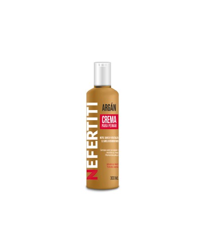 Línea argán Crema para peinar con aceite de suaviza y revitaliza, reduce el frizz 300ml - Nefertiti