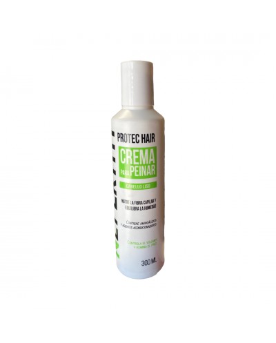 Crema para peinar Cabello Liso equilibra la humedad, elimina el frizz 300ml - Nefertiti