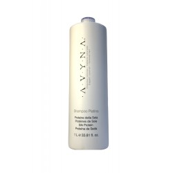Platino Shampoo elimina los reflejos amarillos de los cabellos canosos, rubios y platinados 1L - AVYNA
