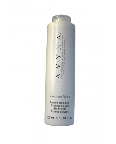 Platino Maschera para cabellos rubios, platinados y canosos 500ml - AVYNA