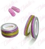 Cintilla adherible de COLORES CON GLITTER para uñas 10 piezas aprox de 4cm por paquete. surtido you13-jx2