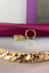 Aretes hojas zirconia 93A