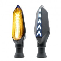 JGO DIRECCIONALES LED RASEN DIR-0018Y-BU TIPO FLECHA SECUENCIAL AMARILLO/AZUL