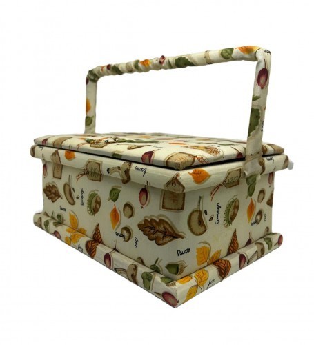 COSTURERO TELA RECTANGULAR BEIGE GRANDE 27X19X13CM