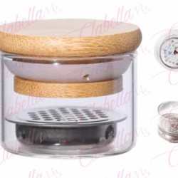 Contenedor – Godete de vidrio para limpiar pinceles, con malla de acero inoxidable para retirar residuos de decoracion con tapa,