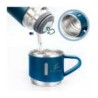Termo ele-gate liso de acero inoxidable 500ml y juego de 3 tazas, variedad de colores / vacuum flask set