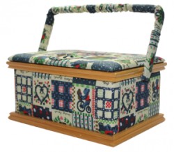 COSTURERO TELA RECTANGULAR AZUL GRANDE 24X17X12CM