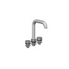 Waterline batería para lavabo con tres agujeros Inox Brillo