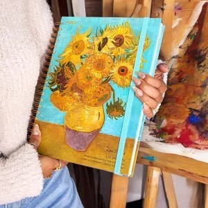 Libreta SketchBook Pasta Dura Cuadrada 160g/m2 I Love Impressionists JZA450-1972