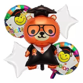Arreglo bouquet Oso de graduación (5 pzas)