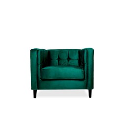 Sillón terciopelo Tova - verde forrest
