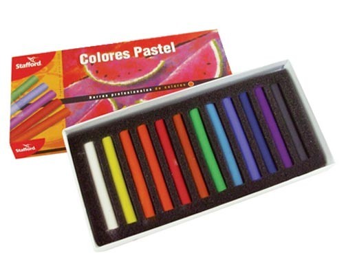 BARRA PASTEL GRANDE SURTIDO 12PZ
