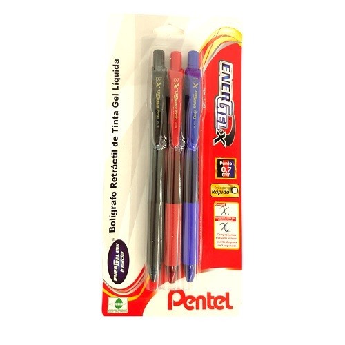 BOLIGRAFO ENERGELX 0.7MM SURT 3PZ
