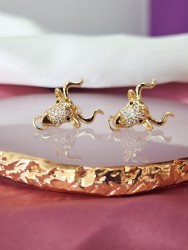 Aretes toro zirconia 126C