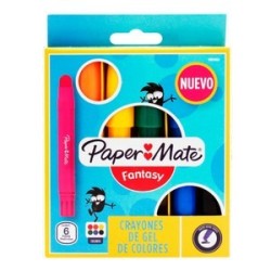 CRAYON GEL GRUESO 6 PZ