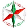 ESTRELLA CON CADENA TRICOLOR MEDIANA