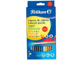 LAPIZ DE COLOR LARGO TRIANGULAR 24PZ