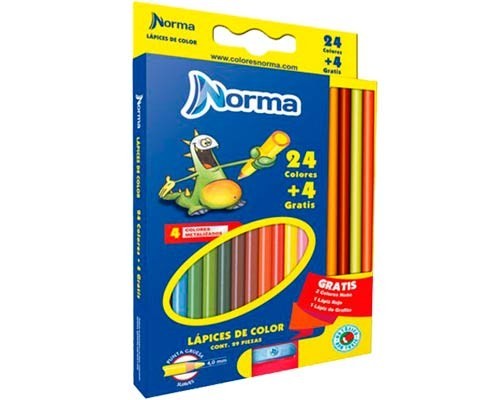 LAPIZ DE COLOR NORMA REDONDO 24+4PZ