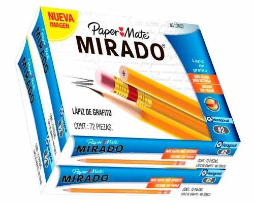 LAPIZ GRAFITO HEXAGONAL 2 MIRADO 72PZ