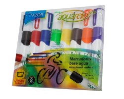 MARCADOR GRIP LAVABLE 8PZ