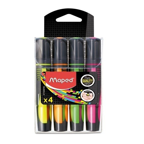 MARCATEXTOS FLUO PEPS 4 PZS