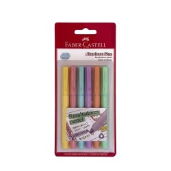 TEXTLINER PLUS SUPER PASTEL 6PZS