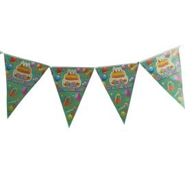 Banderín de cumpleaños triangular