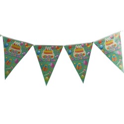 Banderín de cumpleaños triangular