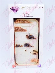 Decoración CAVIAR Y CRISTAL para uñas aprox 200 piezas por sobre, surtido 11A-127 (PB)