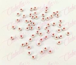 Decoración CIRCULO 3D CON FIGURA DE CORAZÓN para uñas aprox (10gr) 82 piezas por paquete (PB)