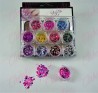 Decoración CONFETI NEON para uñas 12 piezas de 1/8 por estuche, (Con estuche) surtido KT(141)-0609B KT(141)-0609D/ KT(239)-0609D