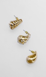 Set Aretes Plateados